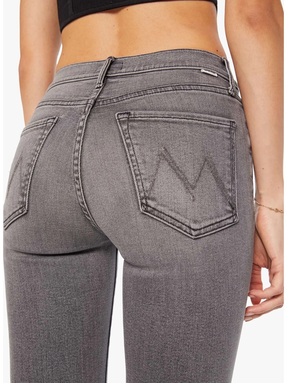 MOTHER The Outsider Flood High Waist Ankle Boot jeans “Just One More” SZ 31 - Picture 6 of 12